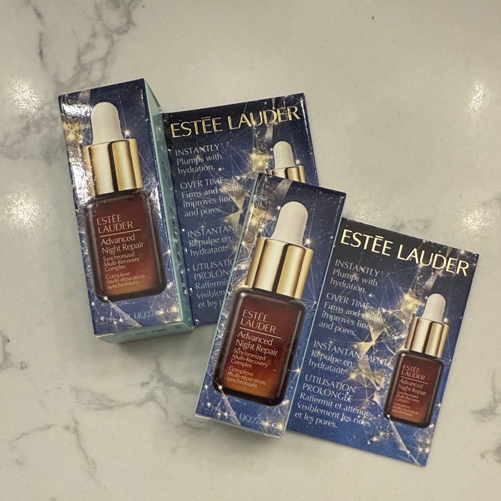Estee Lauder Night Repair Serum - Luxurious Brown and Gold
